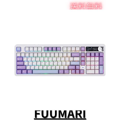 MechLands AJAZZ AK980 98% メカニカルキーボード BT5.0/USB-C/2.4GHz ワイヤレスゲーミングキーボード ホットスワップ対応クリーミーカ