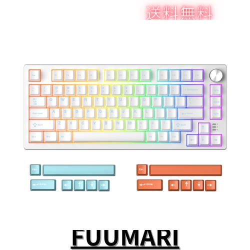 DAREU EK75RT ラピッドトリガー搭載 ゲーミングキーボード 磁気スイッチ 調整可能なアクチュエーション テンキーレス TKL 有線USB 英語配