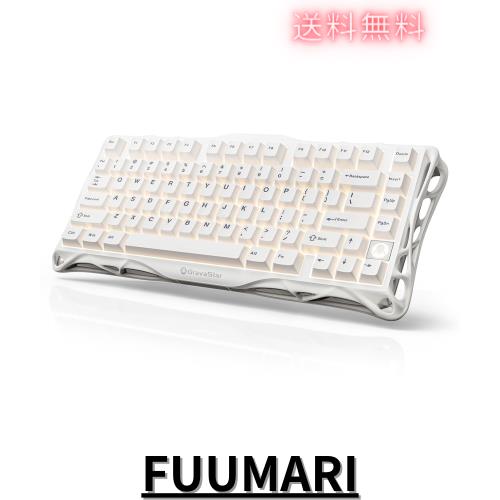 【美品】GravaStar Mercury K1 キーボード ホワイト GravaStar Mercury K1 グラデーションホワイト 75%ゲーミング