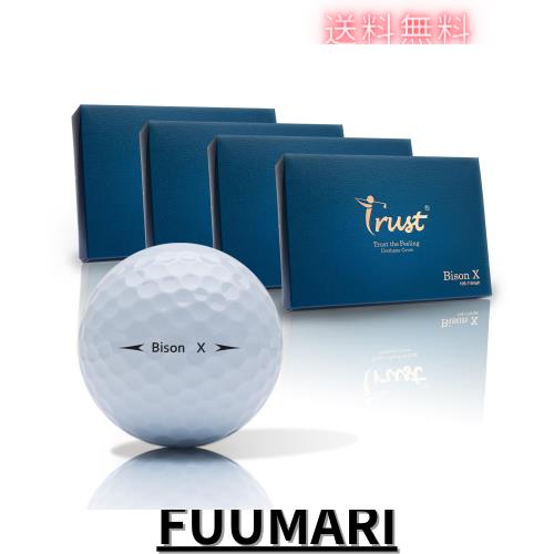 Trustトラストゴルフボール Bison X | 飛ぶ・曲がらない・止まる | ウレタンカバー・3ピース | リアクティブコア搭載 | 4ダース(48個入り