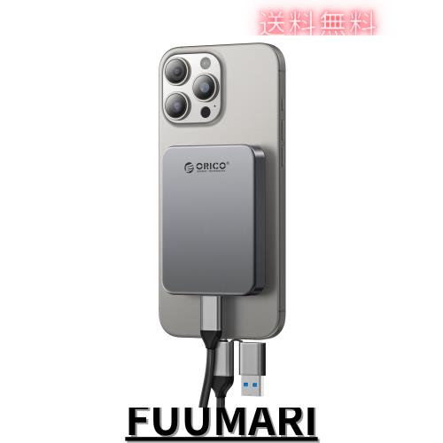 ORICO 1 TB 磁気ポータブルSSD、4K 120 fps ProRes HDR記録・保存、USB3.2 Gen1 最大460MB/s、USB C＆A 2 in 1ケーブル、iPhone 16 Pro Maの通販は