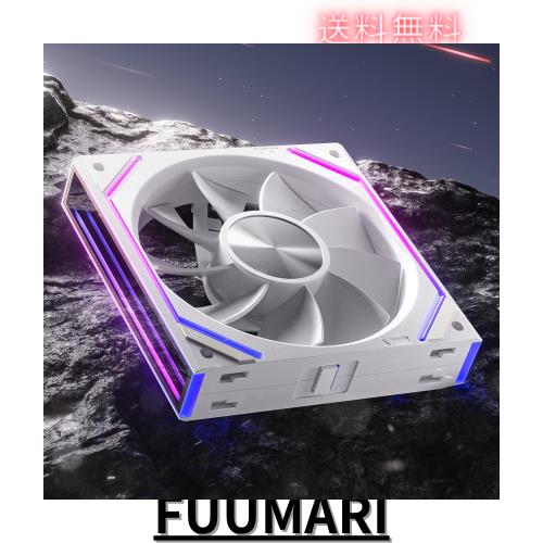 AsiaHorse ARGB 　ケースファン　ホワイト　120mm 9台 AsiaHorse ARGB PC ファン 120MM 正向(排気) ケースファン 4Pin PWM