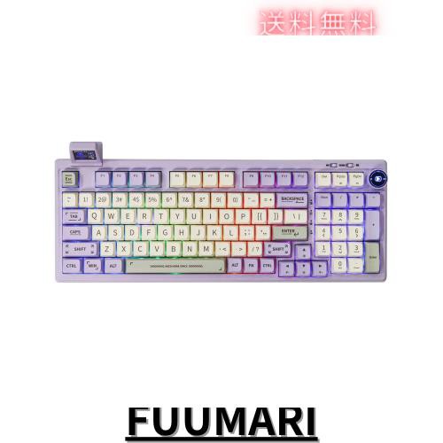 EPOMAKER RT100ワイヤレスメカニカルキーボード ディスプレイスクリーンとボリュームノブ ガスケットゲーミングキーボード ホットスワッの通販は
