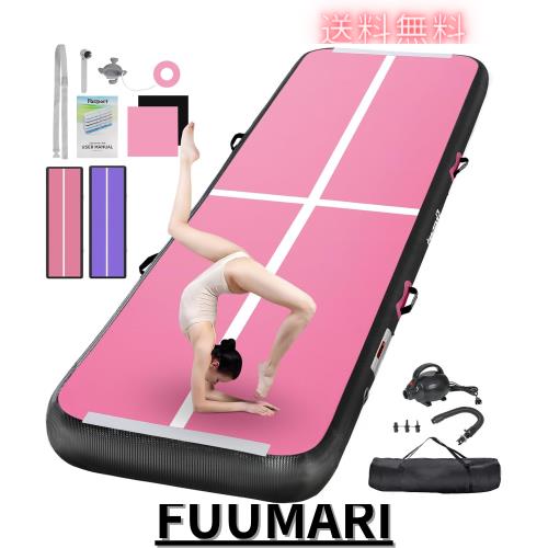 Fbsport 2/3/4/5/6M エアトラック 体操 マット エアーマット 折り畳み可能 インフレータブル 電動エアーポンプ付き 自宅用 トレーニング