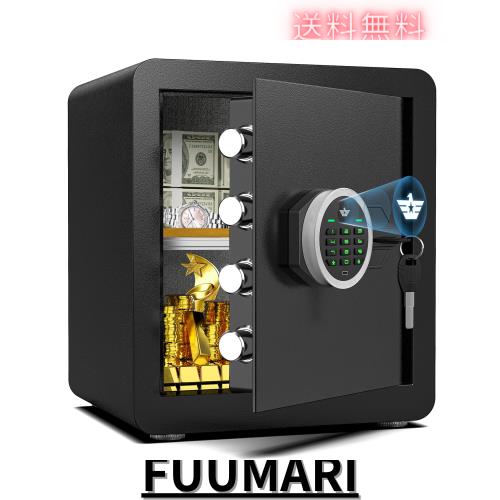 VIAWELL 金庫 40L家庭用 小型 電子金庫 防災防犯金庫 電子式テンキー ダブルアラーム機能 緊急キーでロック解除 LED ライトとミュート機の通販は 24,791円