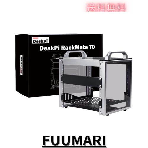 GeeekPi 4Uサーバーキャビネット、ネットワーク、オーディオ、ビデオ機器用の10インチサーバーラック、DeskPi RackMate T0ラックマウント