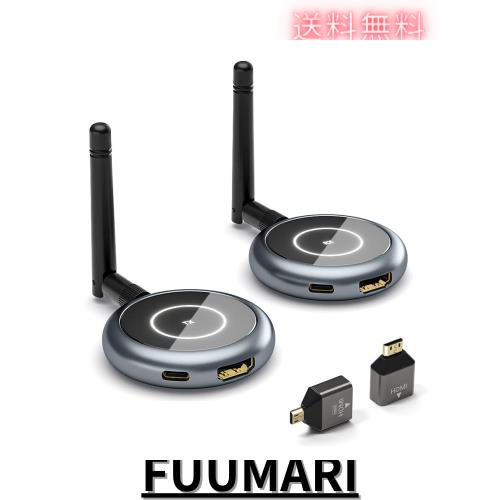AIMIBO ワイヤレスHDMI 送受信機セット【2025アップデート版】【新機能マルチキャスト/送信機6台増設/スマホ・タブレットをモニター化す