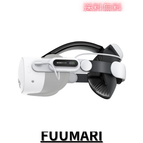 BOBOVR E3 Pro バッテリーストラップアクセサリー ( Quest3/3S用)、10000mAh ホットスワップ対応急速充電バッテリー、3.5mm オーディ