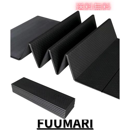 Feetlu 折りたたみ式ヨガマット - 12mmx61cmx183cm、大型、軽量、収納簡単 - ヨガ、ピラティス、ホームトレーニング、フロアエクササイズ