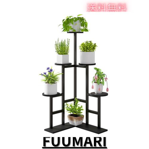IBUYKE フラワースタンド スタンド 鉢スタンド 4段 園芸ラック 植木鉢台 花台 鉄製 植木鉢置き 室内 ガーデンラック 屋外室内 丈夫 玄関