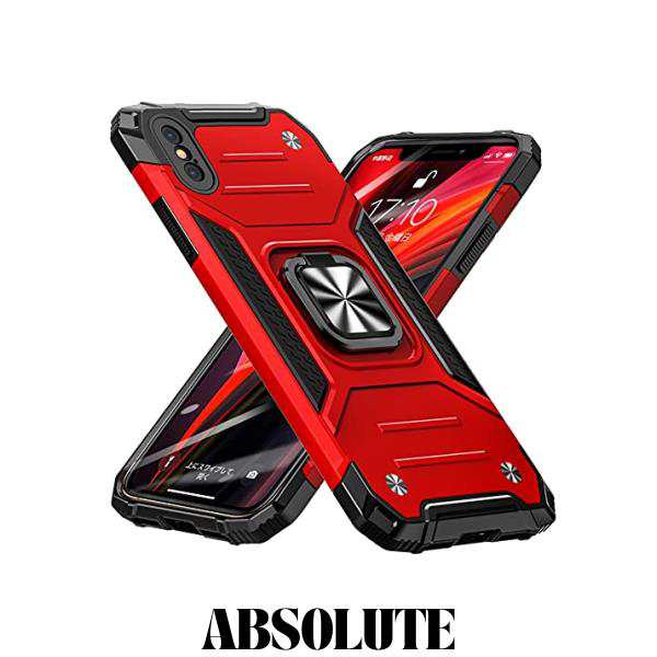 iPhone XS ケース/iPhone X ケース リング PC+TPU 米国軍事MIL