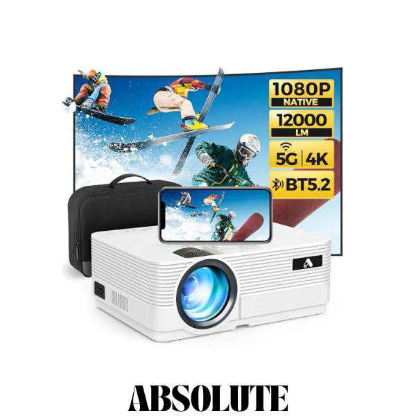 【1080PフルHD&4K対応&専用バック付き】プロジェクター 小型 5GWiFi 12000LM Bluetooth5.2 ミラーリング機能 台形補正 ズーム機能 250の通販は