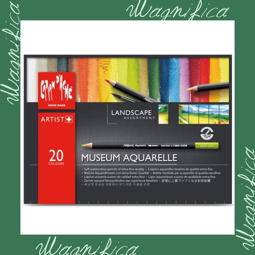 カラン ダッシュ 3510-420 ミュージアムアクアレル 水溶性色鉛筆20色セット ランドスケープ 紙箱入