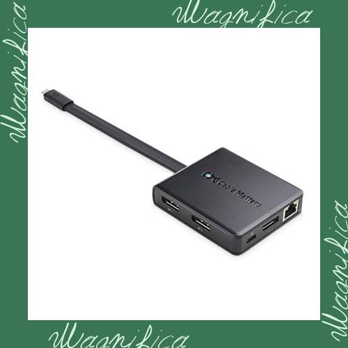 Cable Matters USB C ハブ トリプルディスプレイ 8 in 1 ドッキングステーション USB C DisplayPort 8K 3X DisplayPort 2X USB 2.0 USB Cの通販は