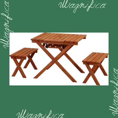 不二貿易 ガーデンテーブルセット BBQテーブル＆ベンチセット 幅62×奥行75×高さ65cm オレンジ 2人用 コンロスペース付き パラソルホーの通販は 11,474円