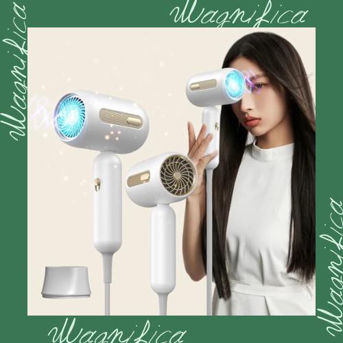 Benicci ドライヤー ヘアドライヤー【マイナスイオン 青色LED 大風量 NTC温度制御システム】3つのモード 1200W 速乾 ノズル付属 冷風温風の通販は