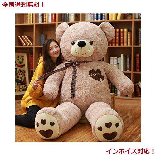 BEARS’HOMEぬいぐるみ くま クマ 熊 テディベア コストコ 抱き枕 クッション 誕生日プレゼント ピンク (ブラウン, 150cm)の通販は