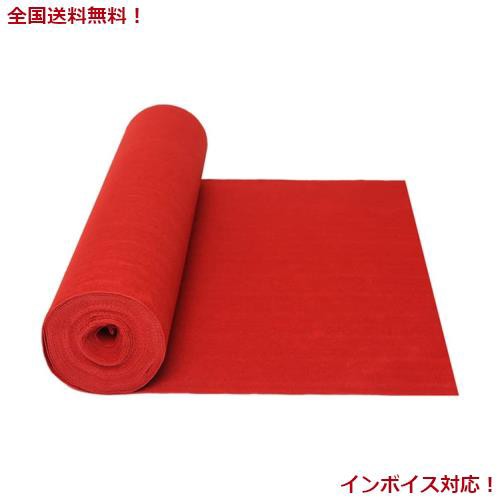ybaymy 使い捨てレッドカーペット 結婚式開会祝い展示階段厚いノンリップレッドカーペット 展示オープニングレッドストライプカーペット の通販は