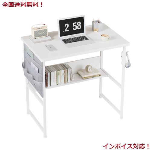 YeTom デスク パソコンデスク 机 pcデスク 幅80cm 勉強机 収納袋付き学習机 ?子 computer desk ワークデスク オフィスデスク 作業机 モニの通販は 6,248円