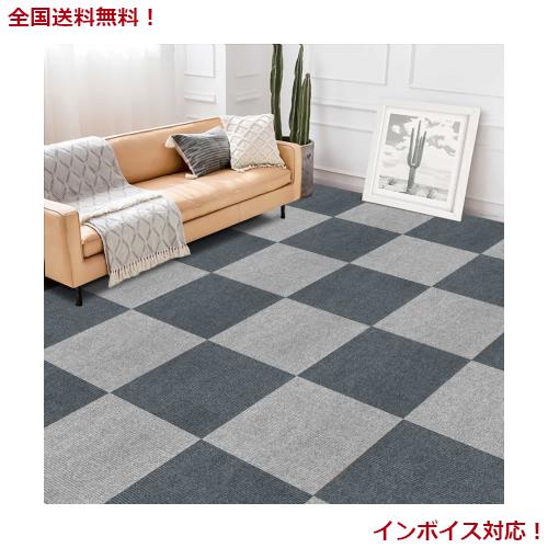 HUIJIE ジョイント マット フローリング カーペット 30x30cm 30枚 タイルカーペット大判 吸着マット 防音 カーペット 滑り止めマット 床の通販は 5,306円