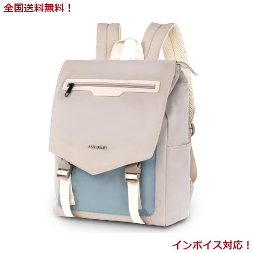 [lovvento] リュック レディース 大容量 可愛い マカロン色 オーバーレイ バックパック A4対応 15.6インチPC収納 9ポケット 撥水加工 軽の通販は 5,400円
