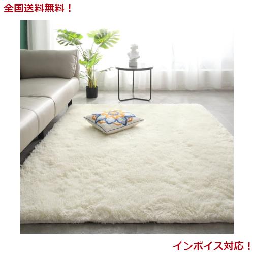 fanituhan ラグ カーペット 毛足絨毯 洗えるラグ 北欧 滑り止め ラグマット 120x160cm ふわふわ 暖かい おしゃれ シャギーラグ カーペッの通販は 5,782円