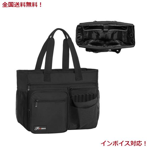 [AKOZLIN] 訪問看護 バッグ 看護師 訪問バッグ トートバッグ 往診バッグ 大容量 A4 メディカルバッグ ブラック M-40×15.8×31.8cmの通販は