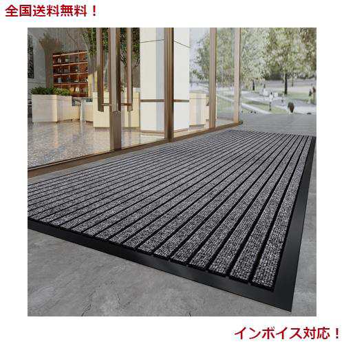 玄関マット業務用 家庭用 屋外室内 無地 大判 滑り止め防音手触り良いお手入れ洗える速乾（グレー 80*120）の通販は