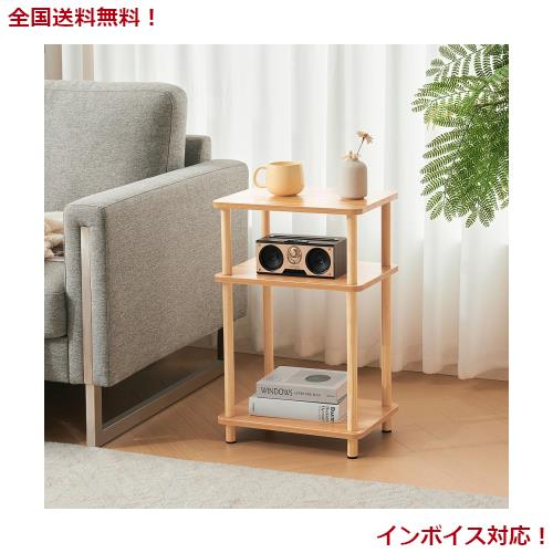 サイドテーブル ナイトテーブル 天然木 小さい おしゃれ 収納棚付き ベット用 リビング ソファサイド 一人暮らし カフェテーブル (40cm*3の通販は 5,045円