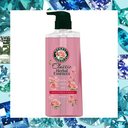 ハーバルエッセンス ノンシリコンシャンプー クラシック ロマンティックアロマローズコレクション ポンプ 490mL