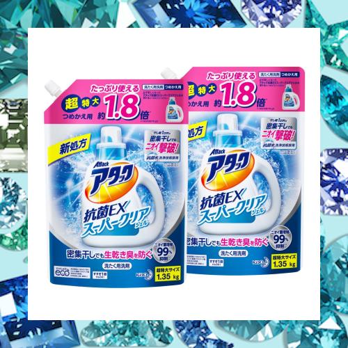 まとめ買い】アタック抗菌EXスーパークリアジェル 洗濯洗剤 液体 詰替