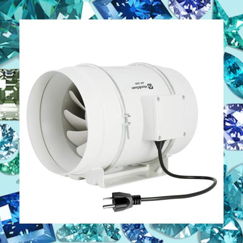 Hon＆Guan ダクトファン 200mm 強力 省エネ 静音 ダクト用換気扇 塗装