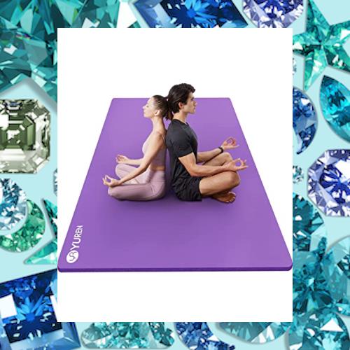 YUREN ヨガマット 2人用 200x130cm 15mm厚 楽天市場】YUREN ヨガマット 二人用 TPE 2人 ヨガマット 厚手 厚