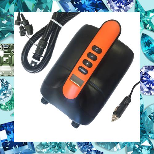 WOWSEA 電動エアーポンプ 12V 空気入れ＆空気抜き 両対応 インフレータブルSUP用 電動空気入れ 20psiまで 自動停止機能搭載