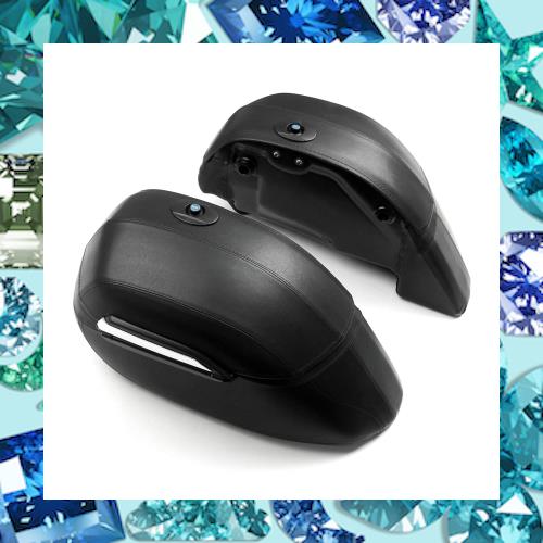 Bruce ＆ Shark(ブルース・サメ）クラシックオートバイ汎用 ハードバッグ サドルバッグ＆ヘビーデューティ マウントキットの通販は 50,605円