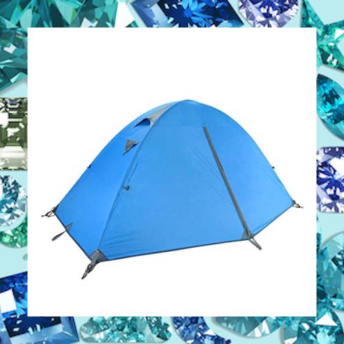 TRIWONDER 二重層 テント 1 2 3人用 アウトドア 防災用 キャンプ用品 3シーズン 登山テント 撥水加工 軽量 設営簡単 4色選択可能 (ブルー