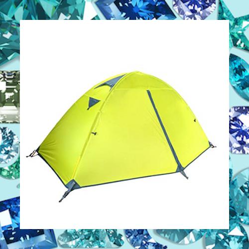TRIWONDER 二重層 テント 1人用 アウトドア 防災用 キャンプ用品 3シーズン 登山テント 撥水加工 軽量 設営簡単 4色選択可能 (グリーン)