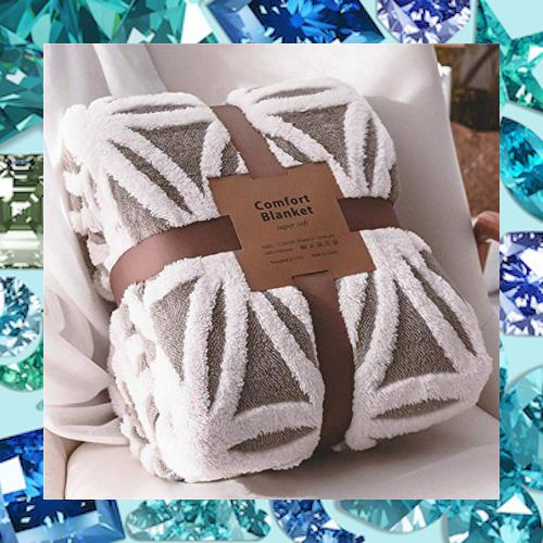 sledar(スレダー) 毛布 掛け毛布 クイーン 発熱二枚合わせ パイル シープ調 ふわふわ 丸洗いOK 抗菌防臭 防ダニ加工 北欧風 プレゼント