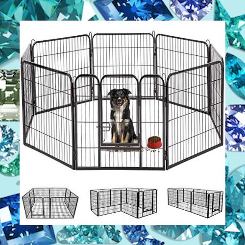 DUDULIFE ペットフェンス 大型犬用 中型犬用 ペットケージ 折り畳み式 Amazon | DUDULIFE ペットサークル 折りたたみ式 ペットフェンス