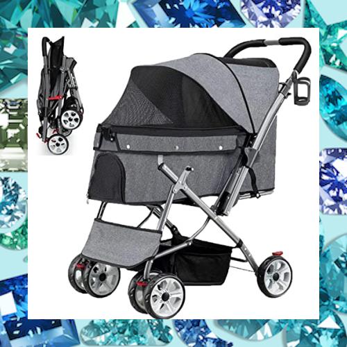 Totoro ball ペットカート 犬用 キャリーカート 4輪カート 軽量 安全装置付き ペットバギー 老犬 介護用 折りたたみ式 多頭用 中型犬 大