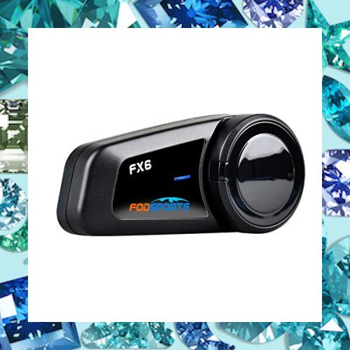FODSPORTS バイク インカム FX6 インカム 6人同時通話 通信自動復帰 FMラジオ付き インカムバイク用 他インカムと接続可能 Bluetooth5.0