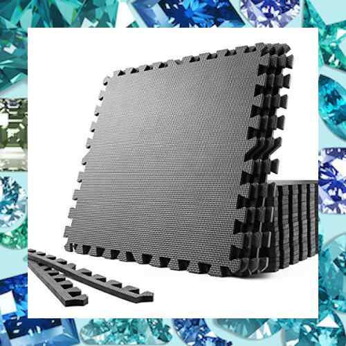 SOLPEX トレーニング ジョイントマット エクササイズマット 防音 衝撃吸収マット ホームジム 大判 ジムマット 60cm×60cm×1.2cm 6/24枚 の通販は