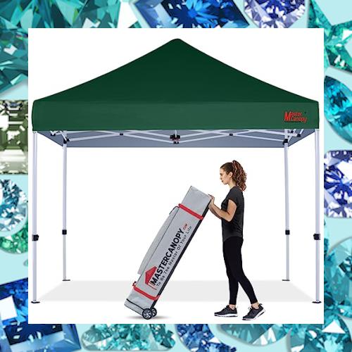 マスターキャノピー（MASTERCANOPY）タープテント ワンタッチ 3M 商用 アウトドア用 三段階調節 スチールフレーム 耐水 UVカット（キャス