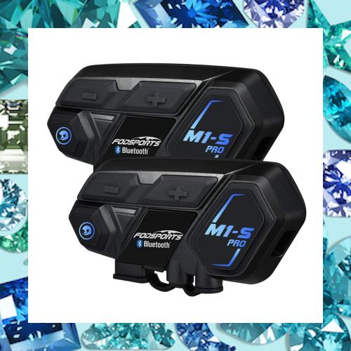 FODSPORTS インカム m1-sプロ バイク インカム 最大8人同時通話 通信自動復帰 連続使用20時間 日本語音声 音楽共有 いんかむ Bluetooth