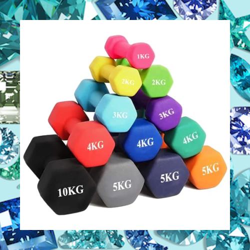 MOJEER ダンベル【2個セット1kg 2kg 3kg 4kg 5kg 6kg 8kg10kg】【 選べる8色】 筋トレ ダイエット 鉄アレイ (20kg(10kg×2/blue)