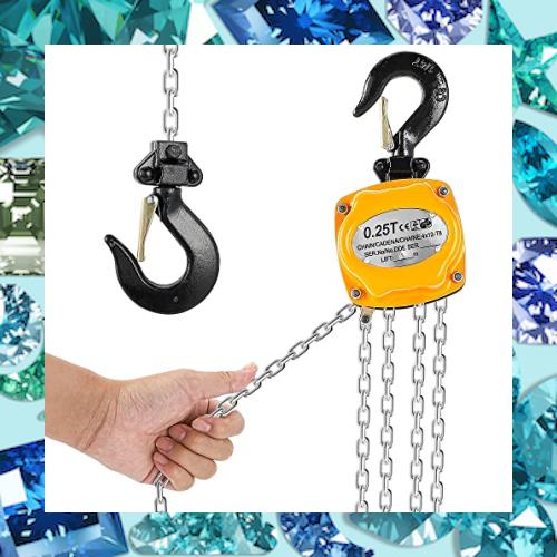 NEWTRY チェーンブロック チェーンローラー ミニサイズ 軽量化 携帯しやすい 合金鋼 チェンブロック ヒッパラー 荷締機 0.25T/0.5T/1T 25