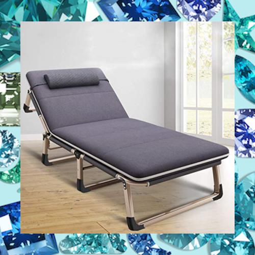 Hiker 折りたたみベッド 簡易 キャンピングベッド レジャーベッド アウトドアチェア 組み立て簡単 4段階調整 室内 アウトドア用 仮眠/残