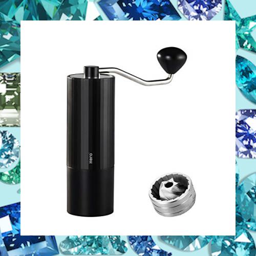 HERO 手動コーヒーグラインダー ステンレススチール 円錐バー ブラックの通販は