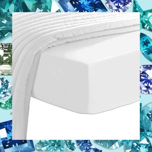 Pizuna 400スレッドカウントコットン ボックスシーツ ベッドカバー - (セミダブル) 長繊維綿100% 高級コットンサテン 家庭洗濯機洗い可