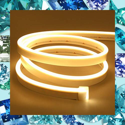 Lamomo White Led Strip Lights, 16.4ft/5m Neon Light Strip, 12V Flex Waterproof Neon LED Strip, Silicone LED Neon Rope Light for の通販は